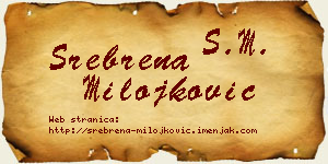 Srebrena Milojković vizit kartica